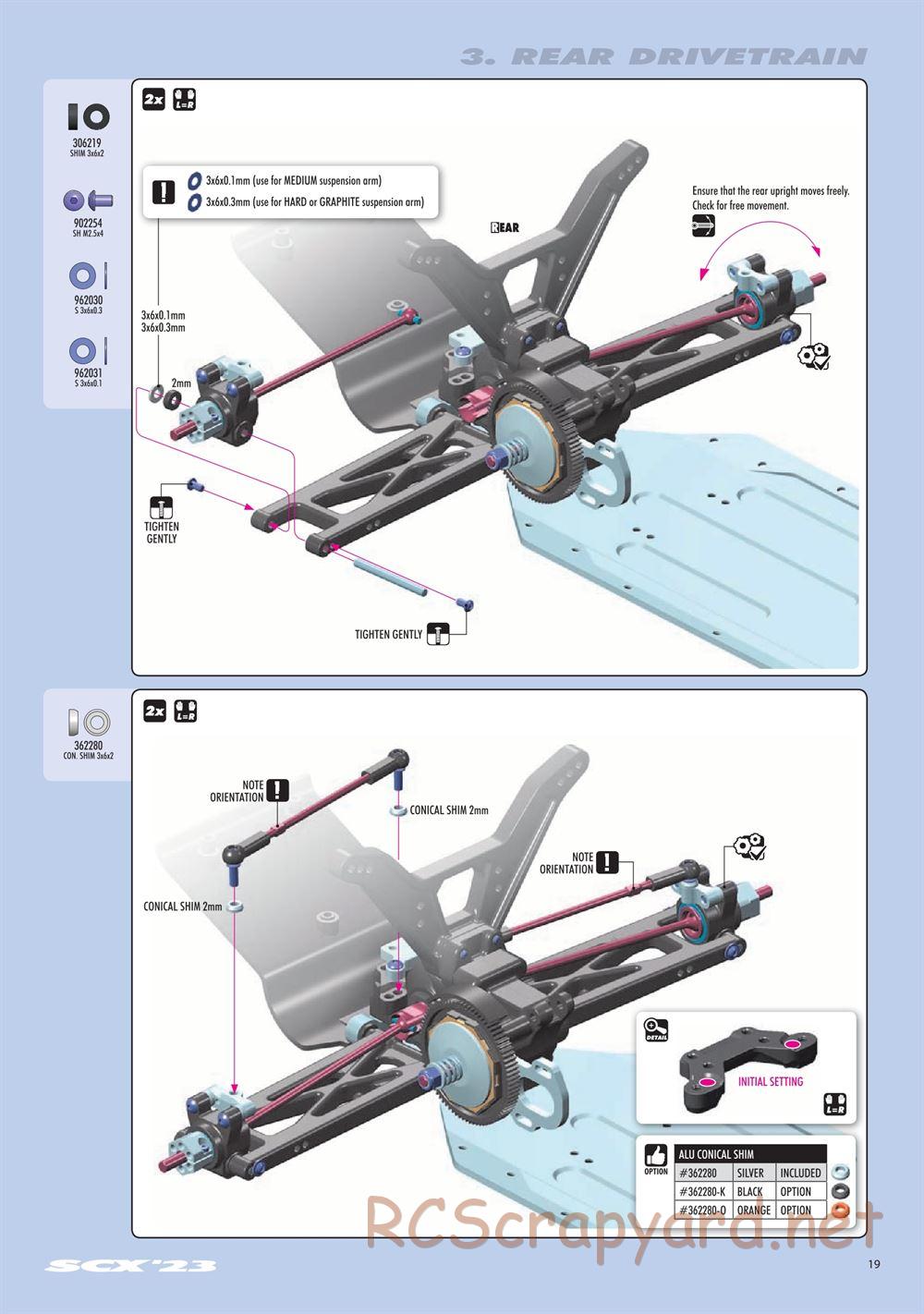 Xray - SCX 2023 (SCX'23) - Manual - Page 19