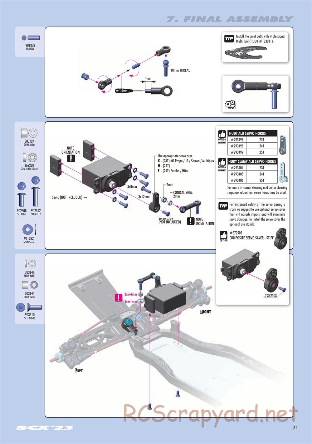Xray - SCX 2023 (SCX'23) - Manual - Page 31