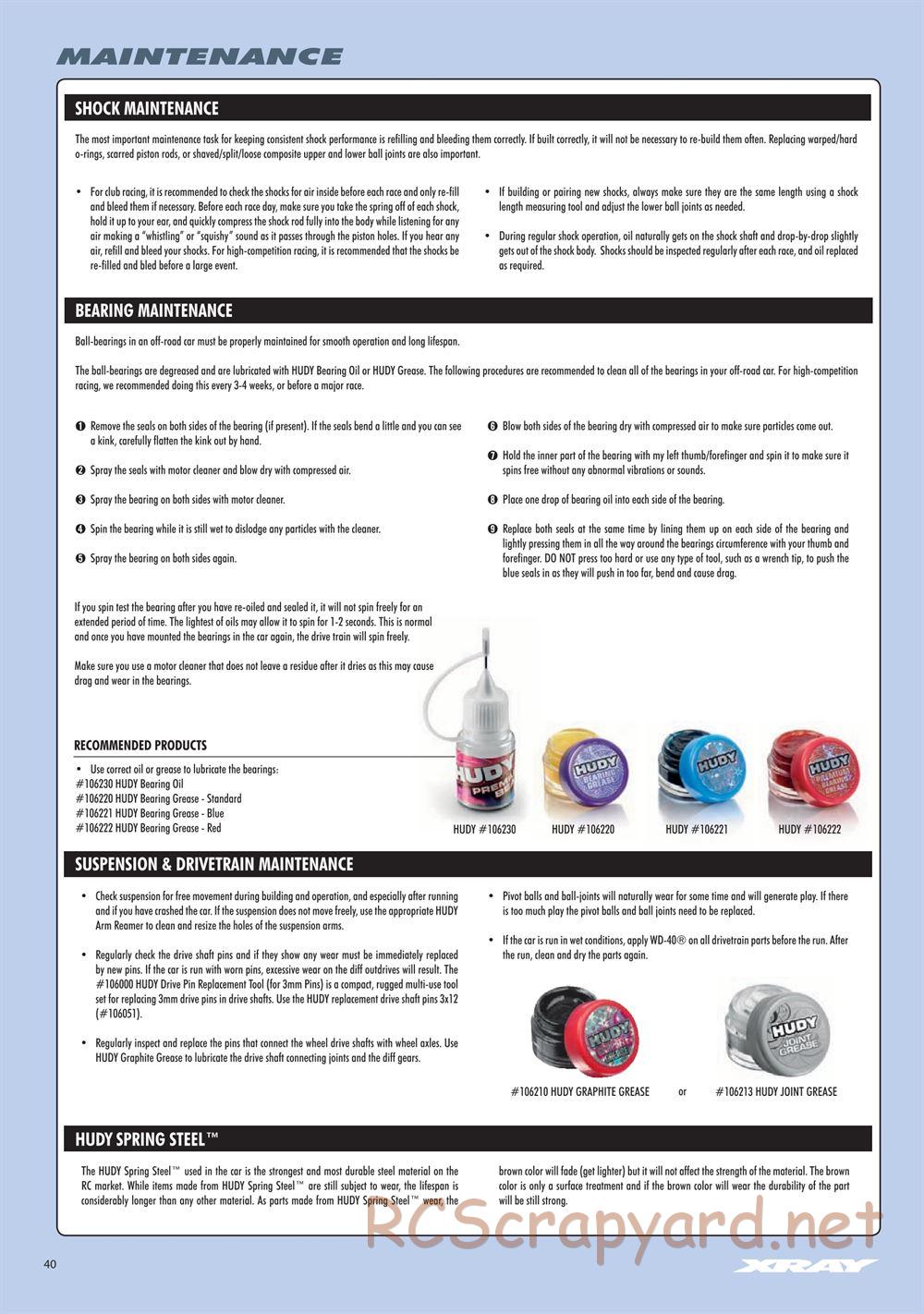 Xray - SCX 2023 (SCX'23) - Manual - Page 40