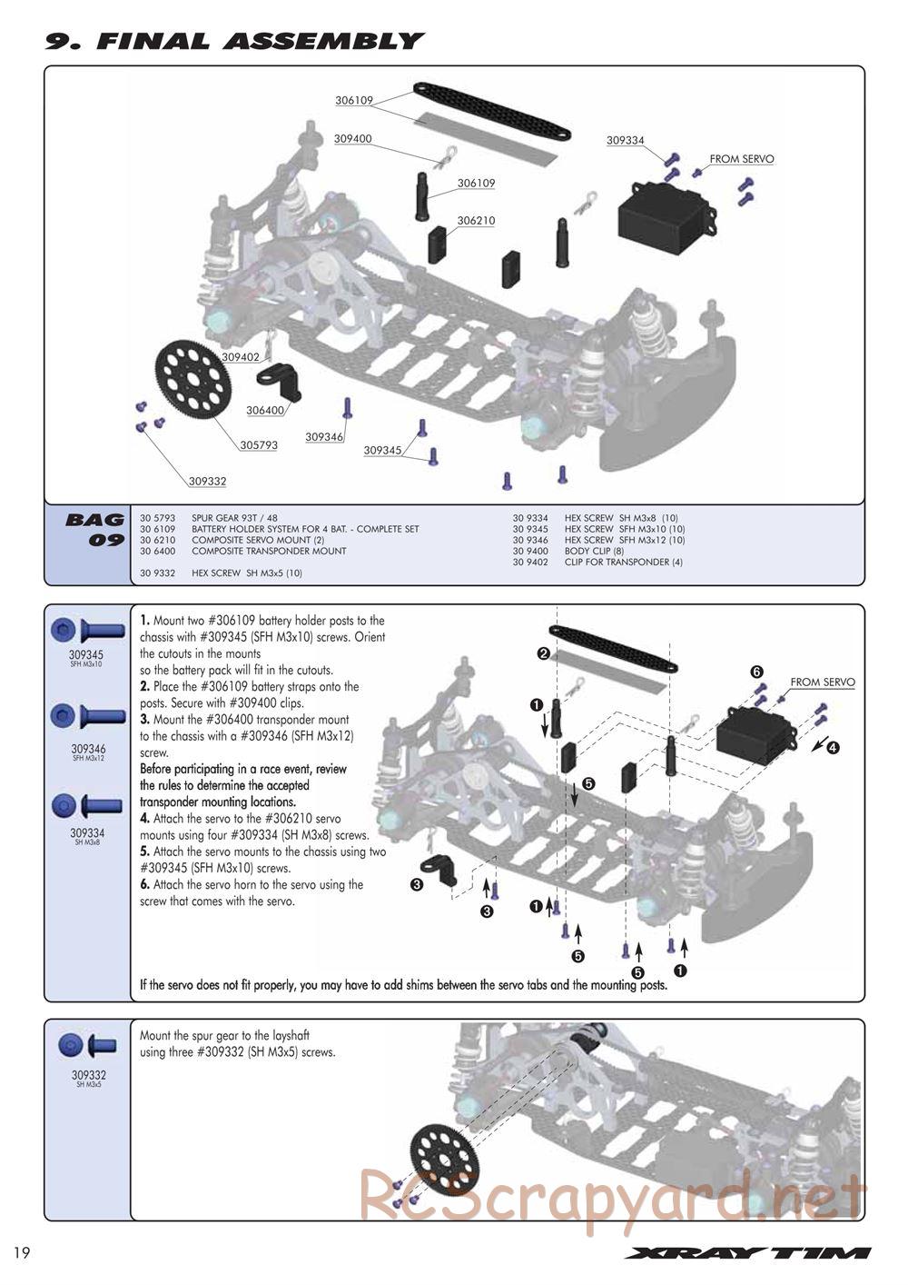 Xray - T1M Mini - Manual - Page 20