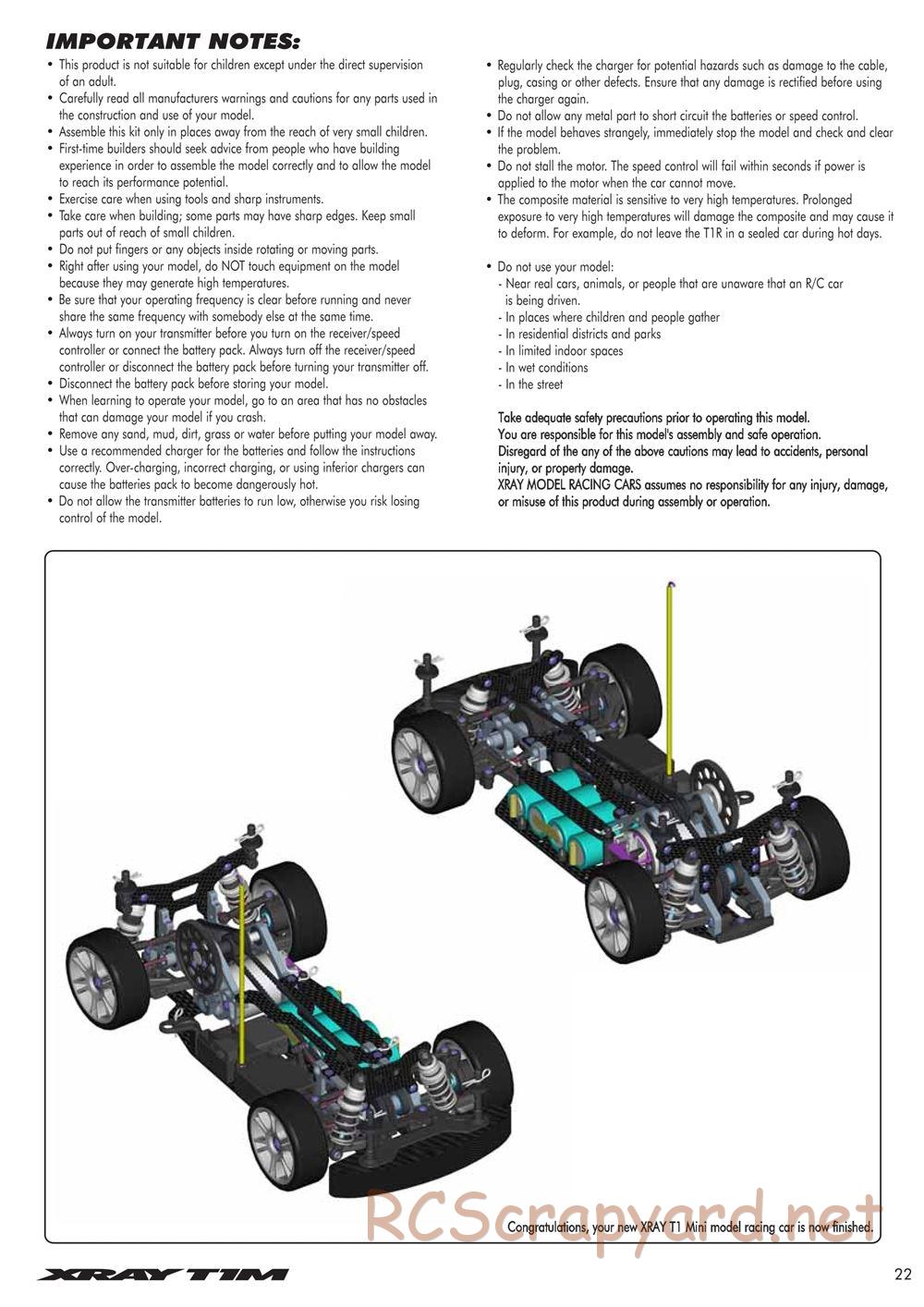 Xray - T1M Mini - Manual - Page 23