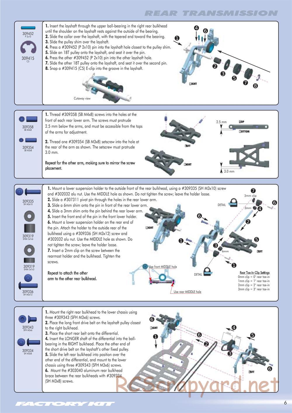 Xray - T1 Factory Kit 2004 / T1FK'04 - Manual - Page 7
