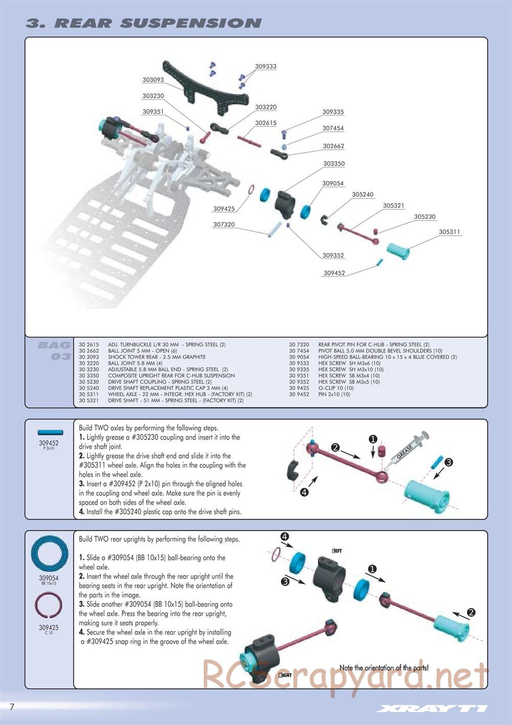 Xray - T1 Factory Kit 2004 / T1FK'04 - Manual - Page 8