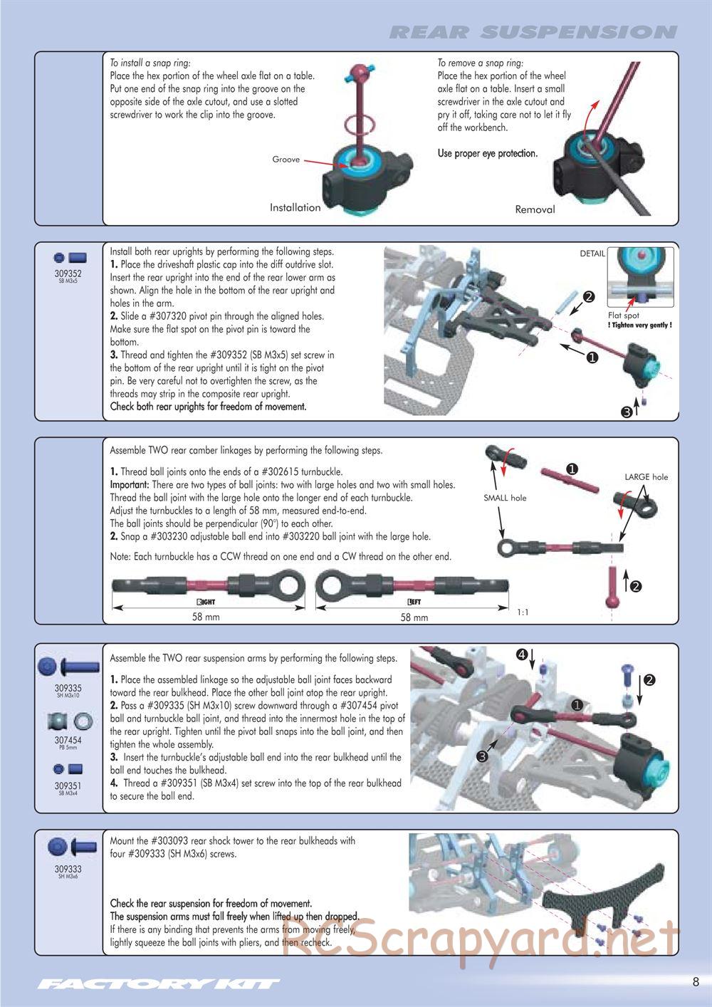 Xray - T1 Factory Kit 2004 / T1FK'04 - Manual - Page 9