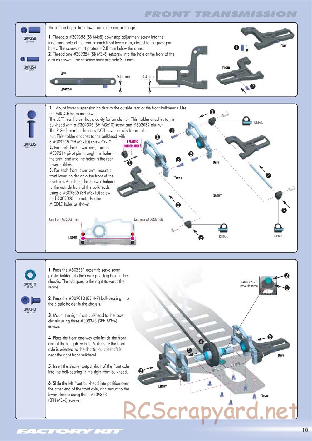Xray - T1 Factory Kit 2004 / T1FK'04 - Manual - Page 11