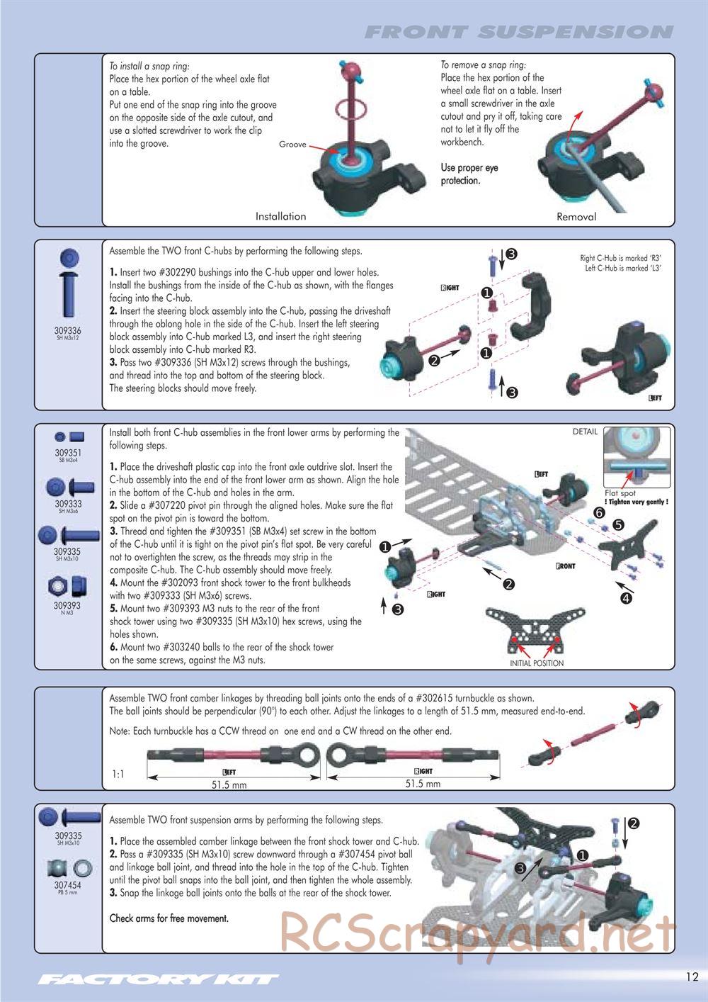 Xray - T1 Factory Kit 2004 / T1FK'04 - Manual - Page 13