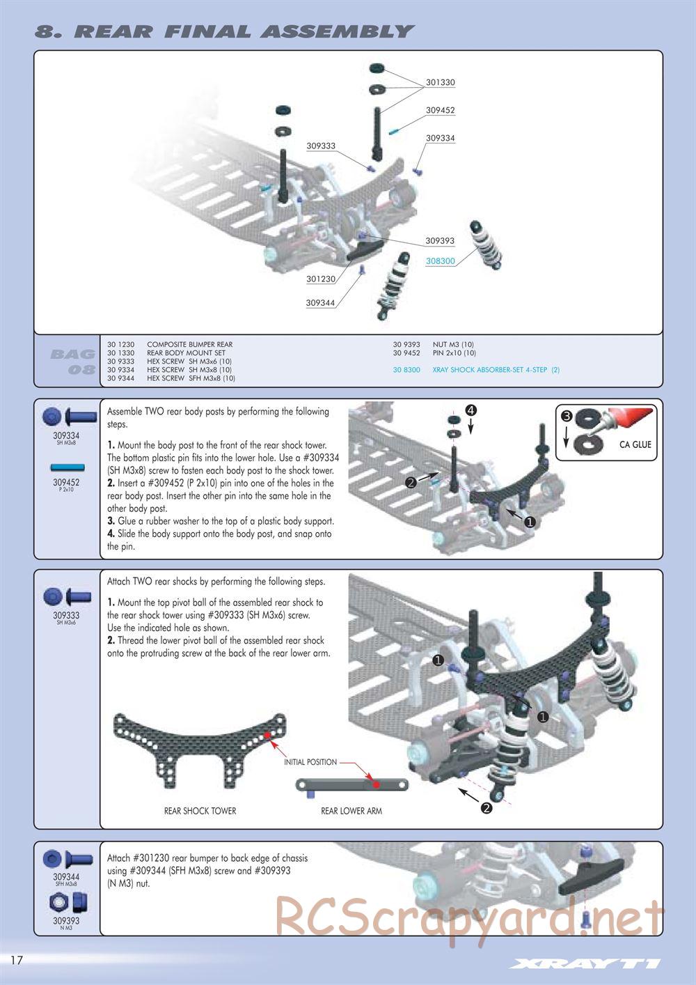 Xray - T1 Factory Kit 2004 / T1FK'04 - Manual - Page 18