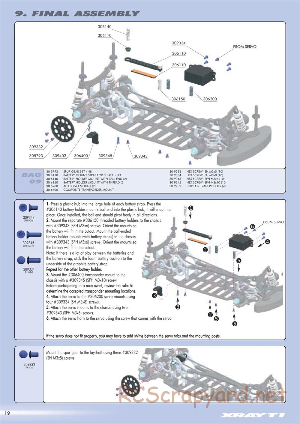 Xray - T1 Factory Kit 2004 / T1FK'04 - Manual - Page 20