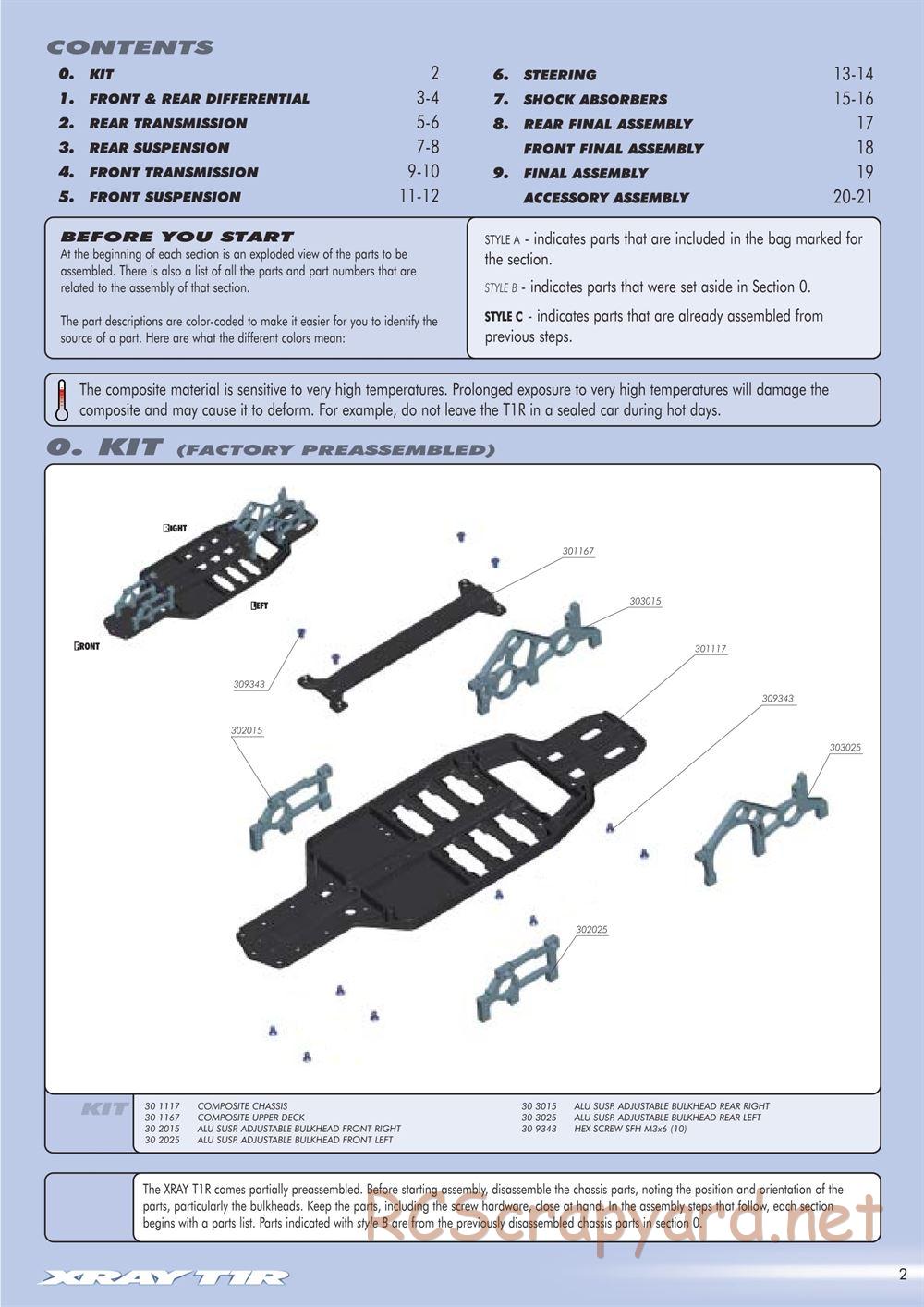 Xray - T1R Rayser - Manual - Page 3