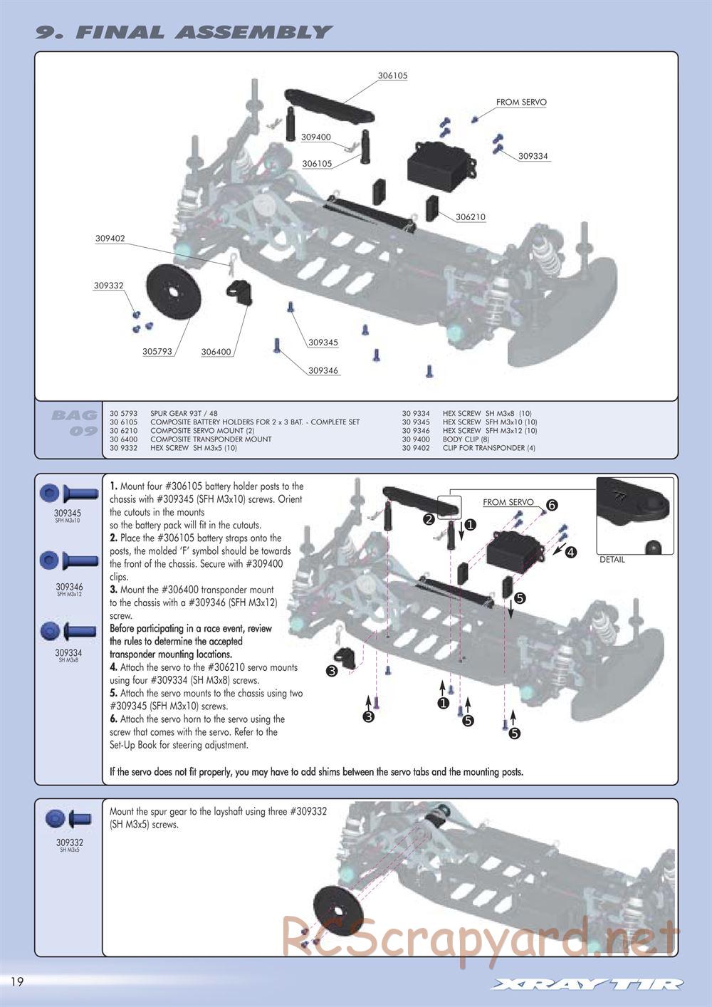 Xray - T1R Rayser - Manual - Page 20