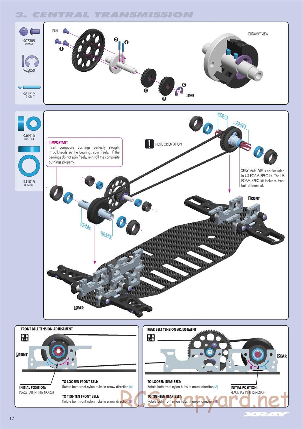 Xray - T2 007 US Foam-Spec - Manual - Page 12