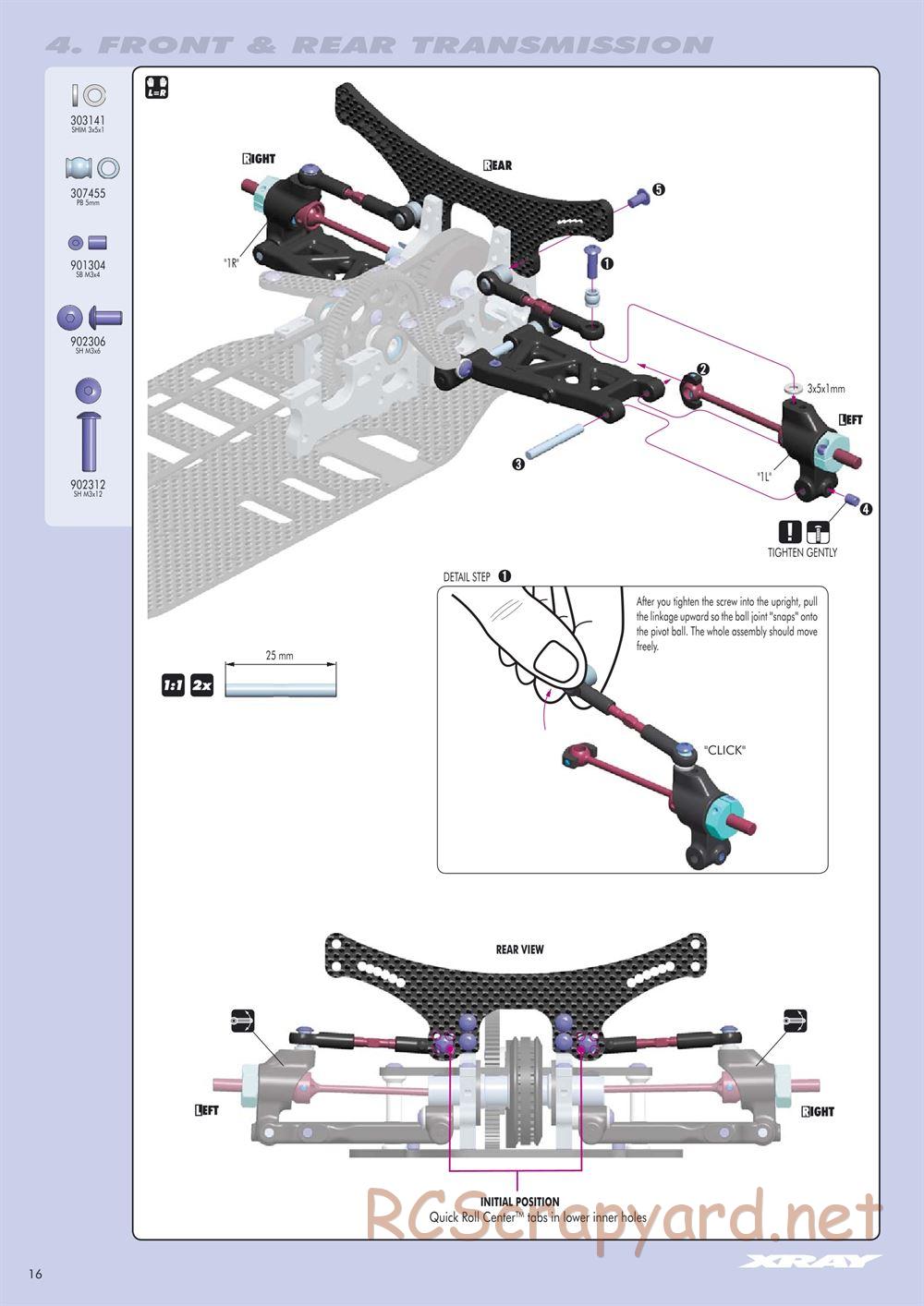 Xray - T2 007 US Foam-Spec - Manual - Page 16