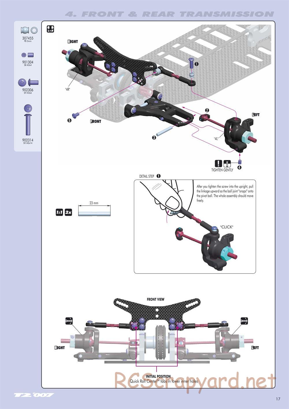 Xray - T2 007 US Foam-Spec - Manual - Page 17