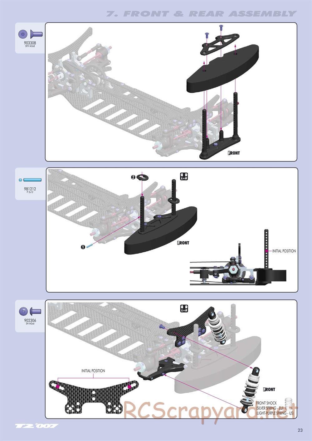 Xray - T2 007 US Foam-Spec - Manual - Page 23