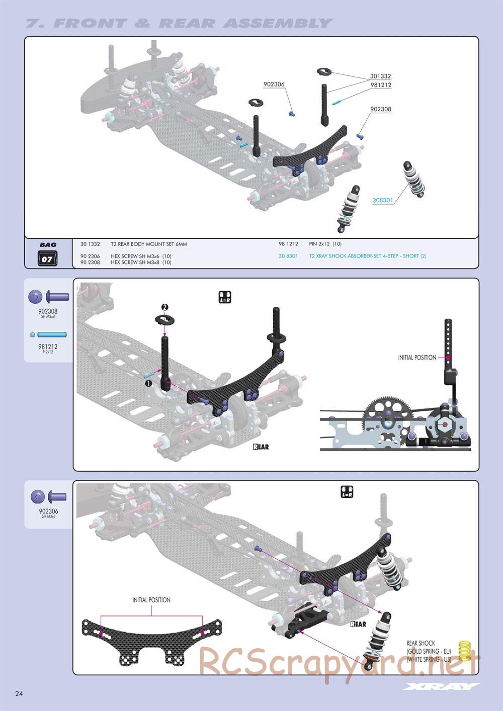 Xray - T2 007 US Foam-Spec - Manual - Page 24