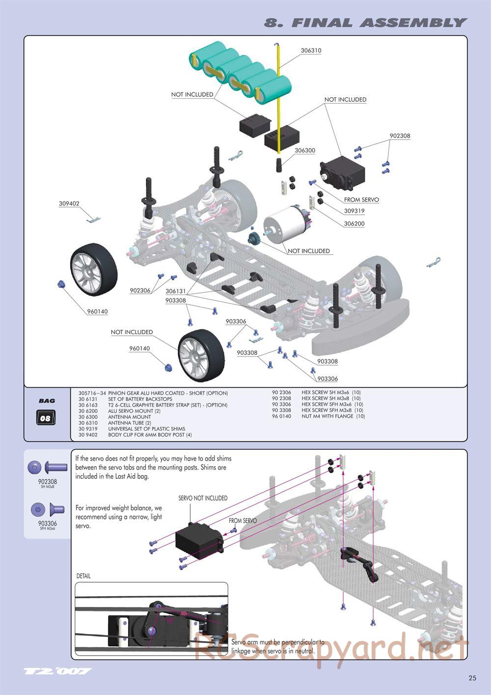 Xray - T2 007 US Foam-Spec - Manual - Page 25