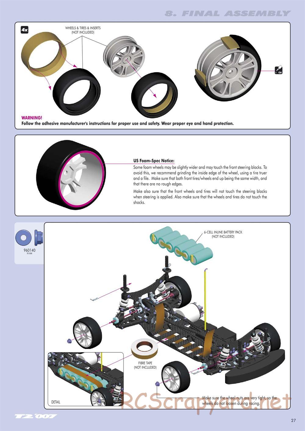 Xray - T2 007 US Foam-Spec - Manual - Page 27