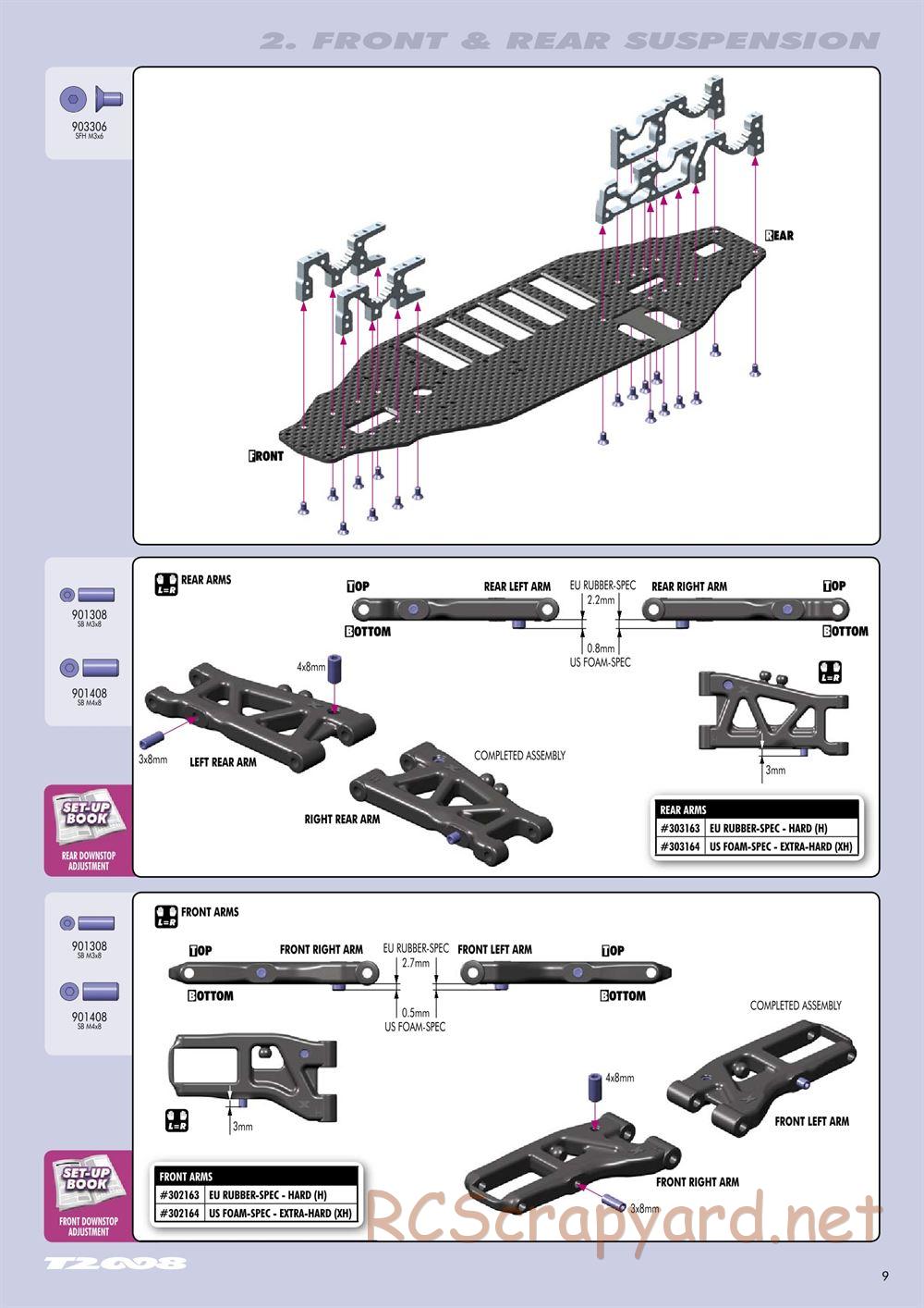Xray - T2 008 EU Rubber-Spec 6-Cell Edition - Manual - Page 9
