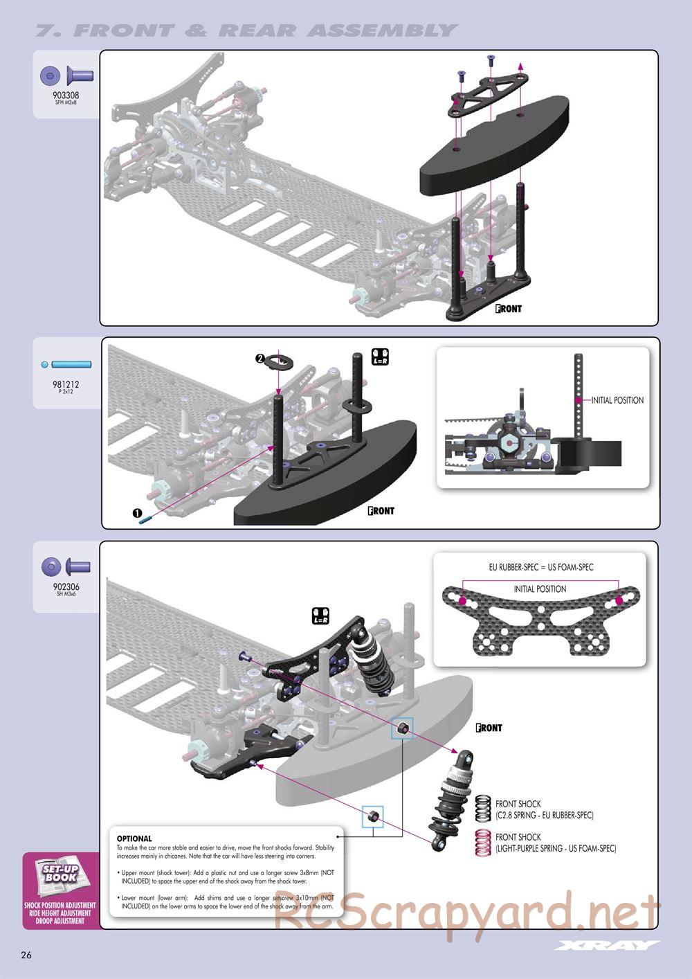Xray - T2 008 EU Rubber-Spec 6-Cell Edition - Manual - Page 26
