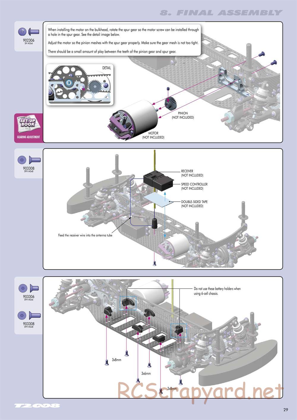 Xray - T2 008 EU Rubber-Spec 6-Cell Edition - Manual - Page 29