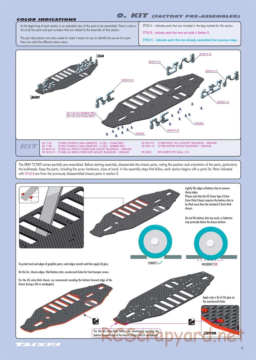 Xray - T2 009 EU Rubber-Spec 6-Cell Edition - Manual - Page 5