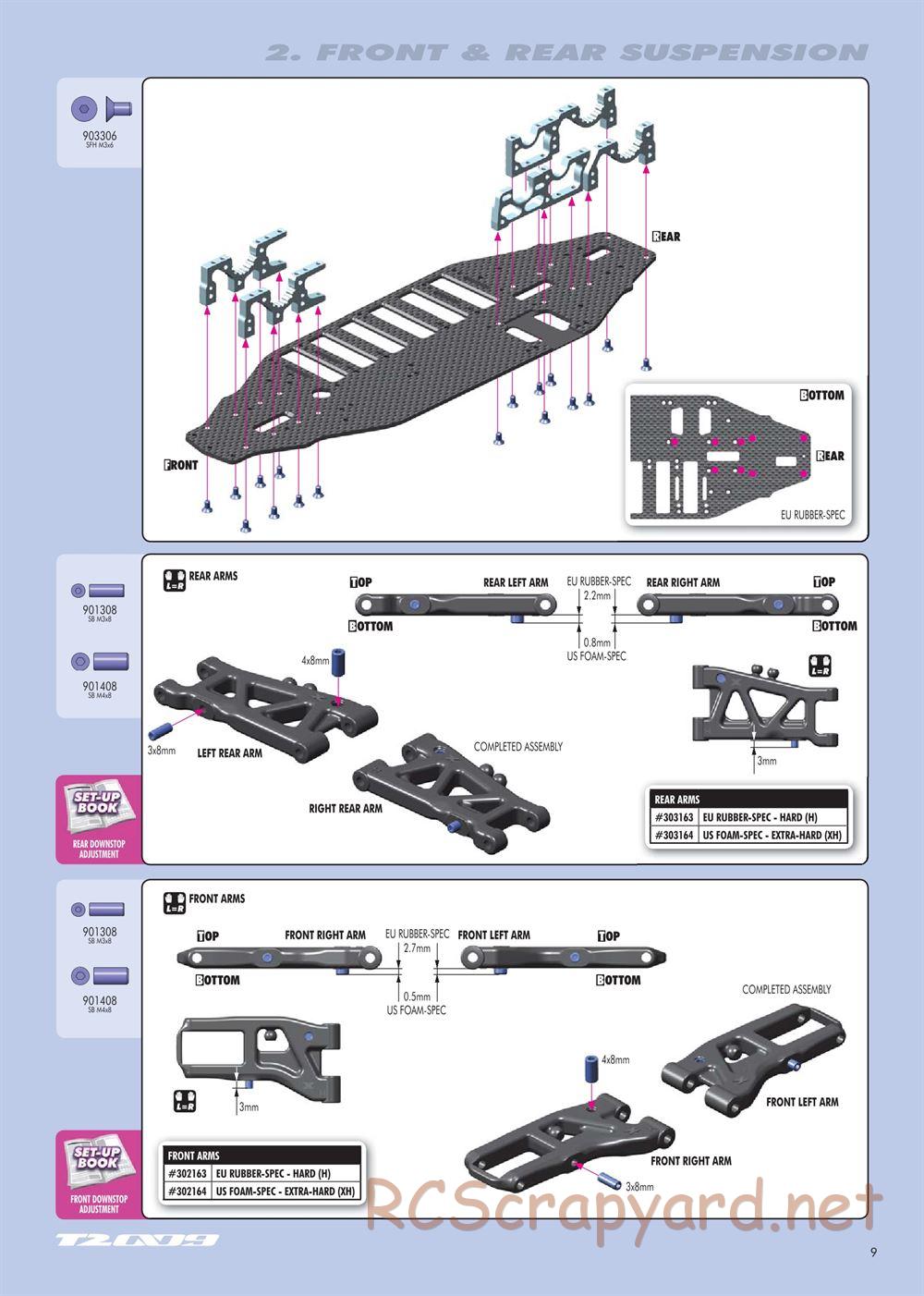 Xray - T2 009 EU Rubber-Spec 6-Cell Edition - Manual - Page 9