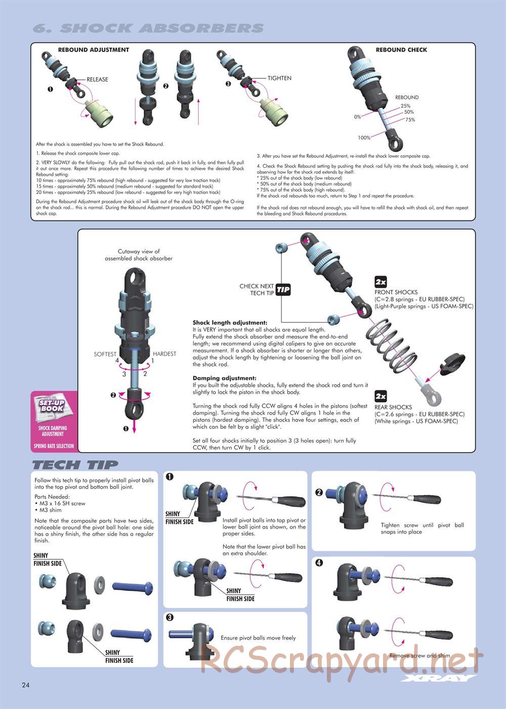 Xray - T2 009 EU Rubber-Spec 6-Cell Edition - Manual - Page 24