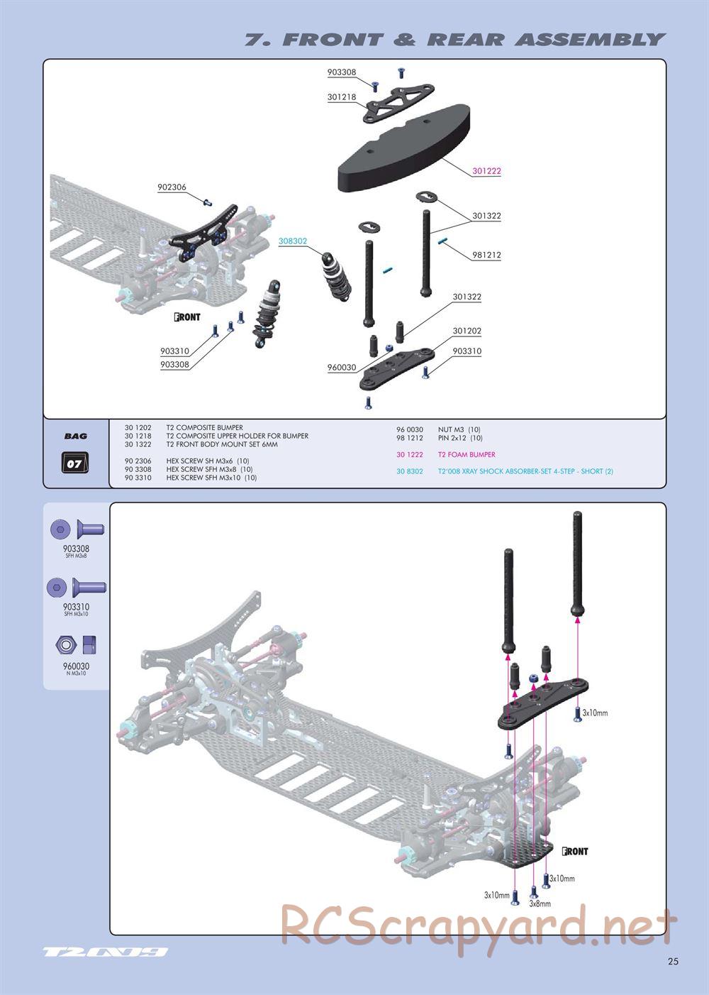 Xray - T2 009 EU Rubber-Spec 6-Cell Edition - Manual - Page 25