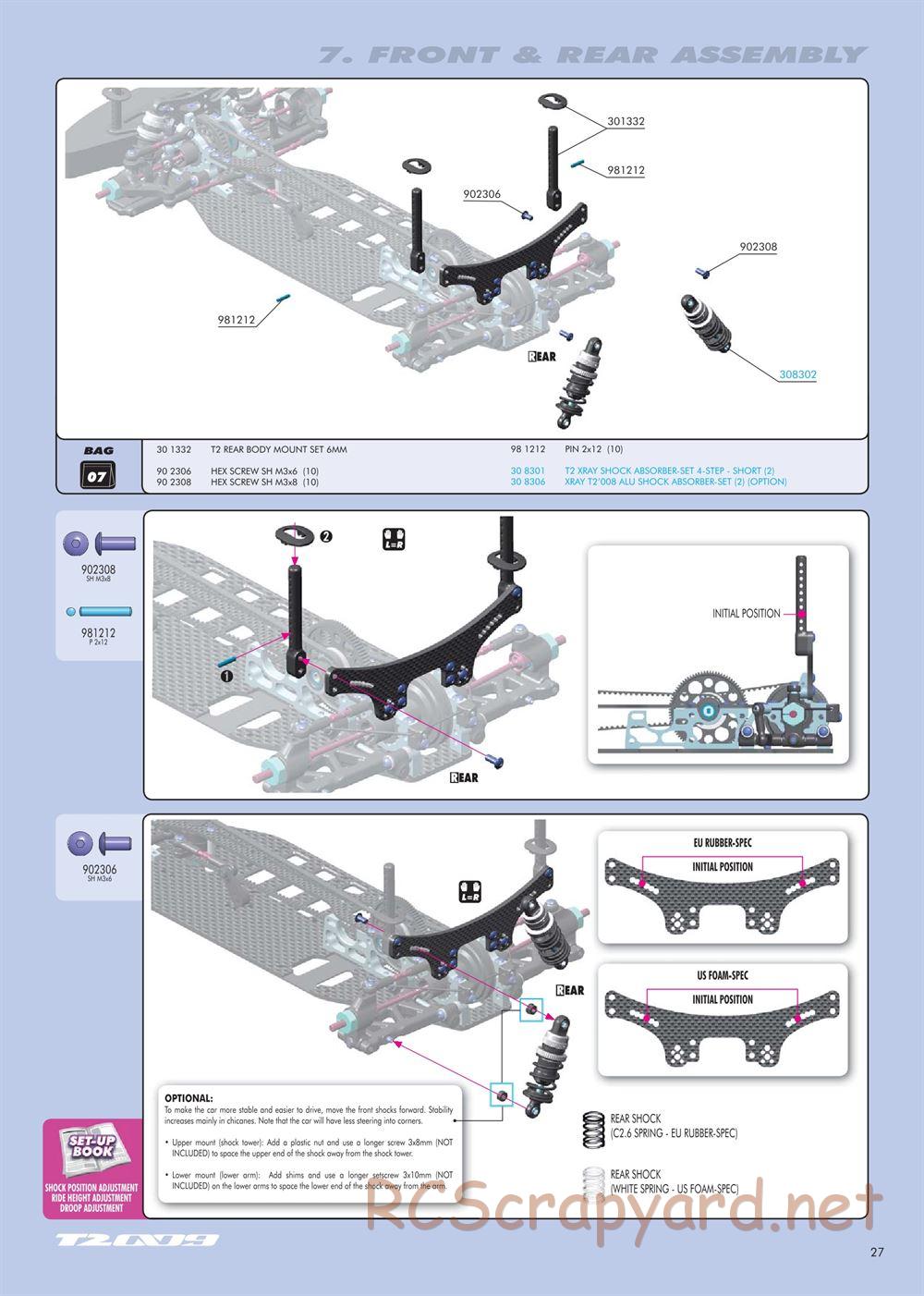 Xray - T2 009 EU Rubber-Spec 6-Cell Edition - Manual - Page 27