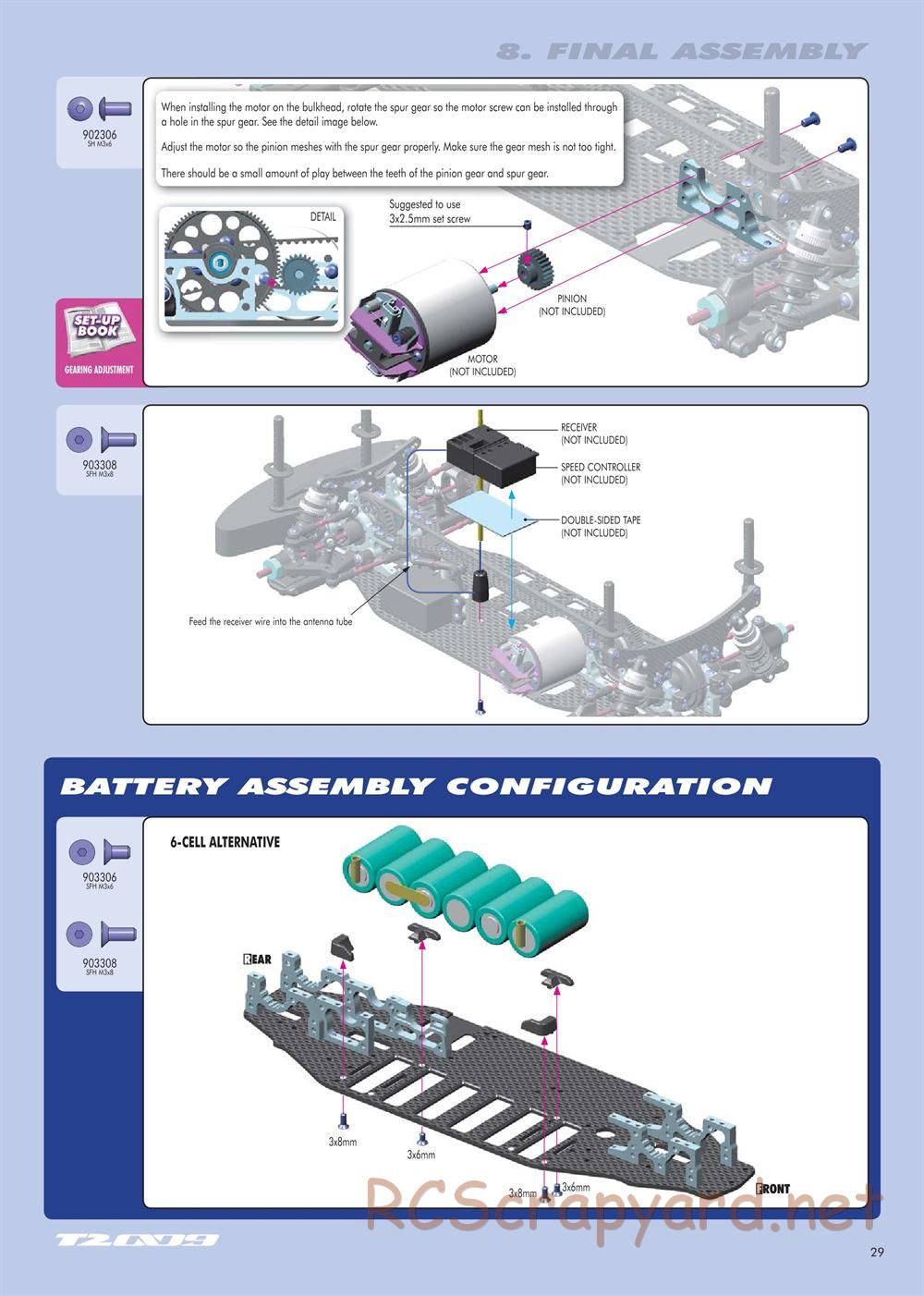 Xray - T2 009 EU Rubber-Spec 6-Cell Edition - Manual - Page 29