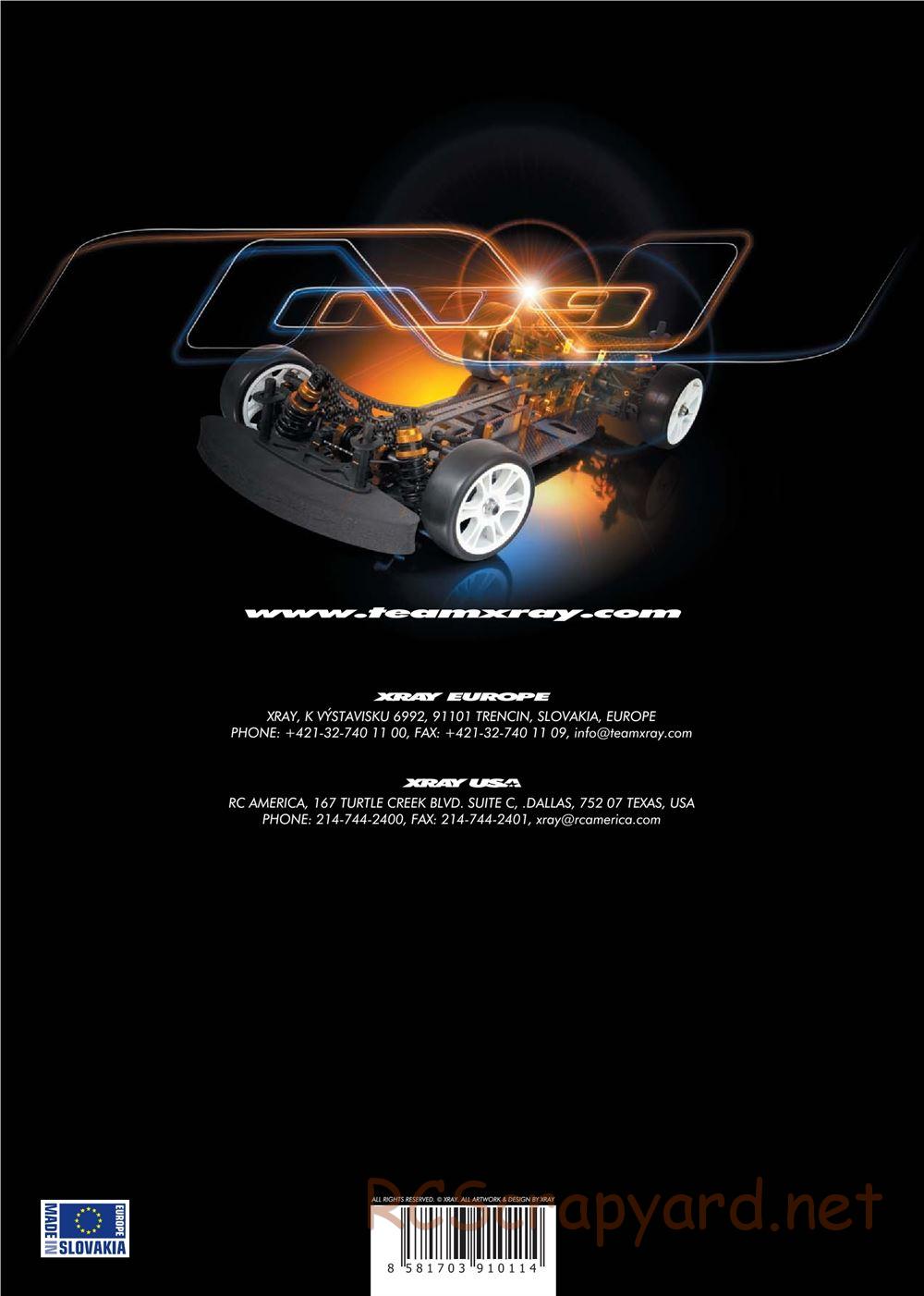 Xray - T2 009 EU Rubber-Spec 6-Cell Edition - Manual - Page 32