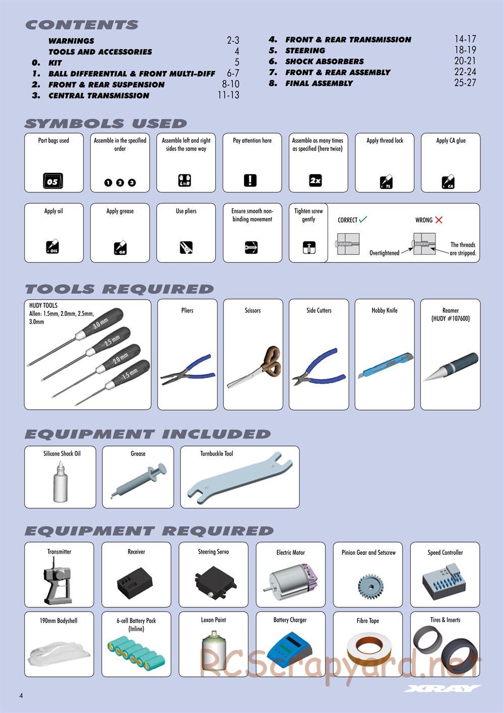 Xray - T2 - Manual - Page 4