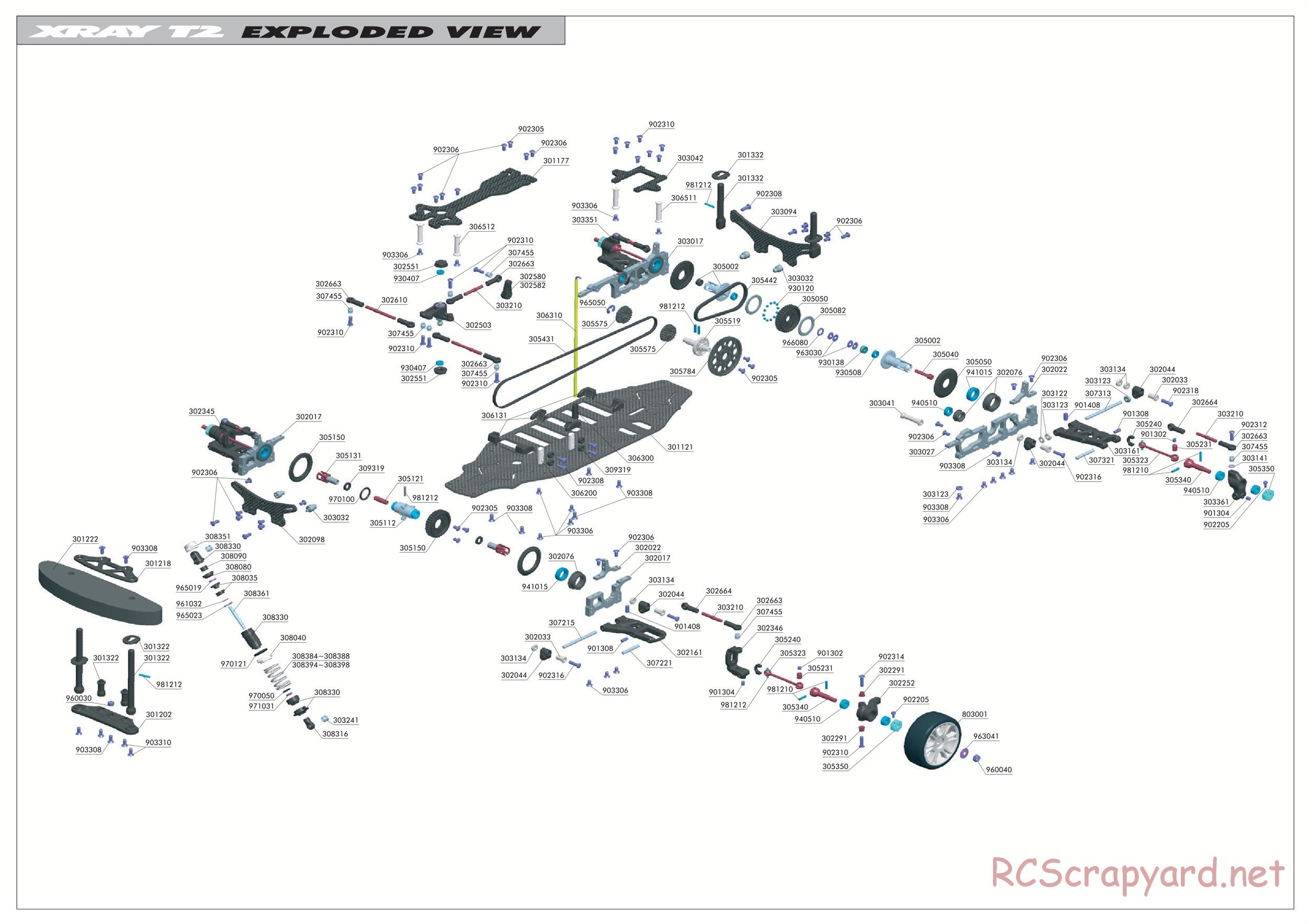 Xray - T2 - Exploded View