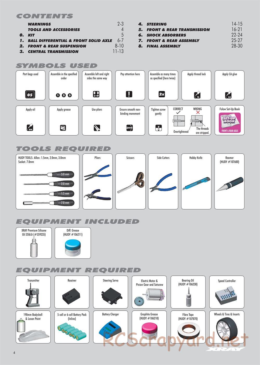 Xray - T2R Pro - Manual - Page 4