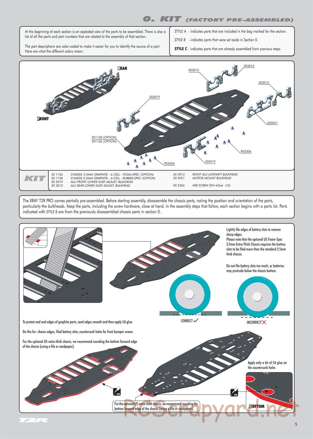 Xray - T2R Pro - Manual - Page 5