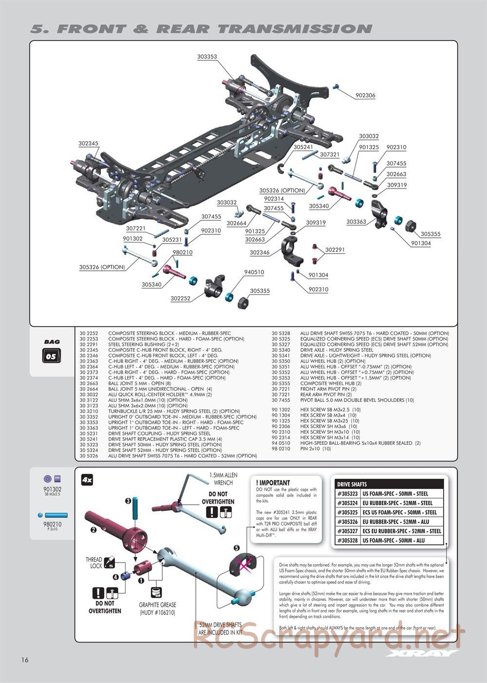 Xray - T2R Pro - Manual - Page 16