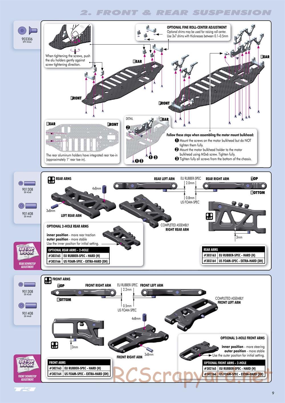 Xray - T3 US Foam-Spec Edition - Manual - Page 9