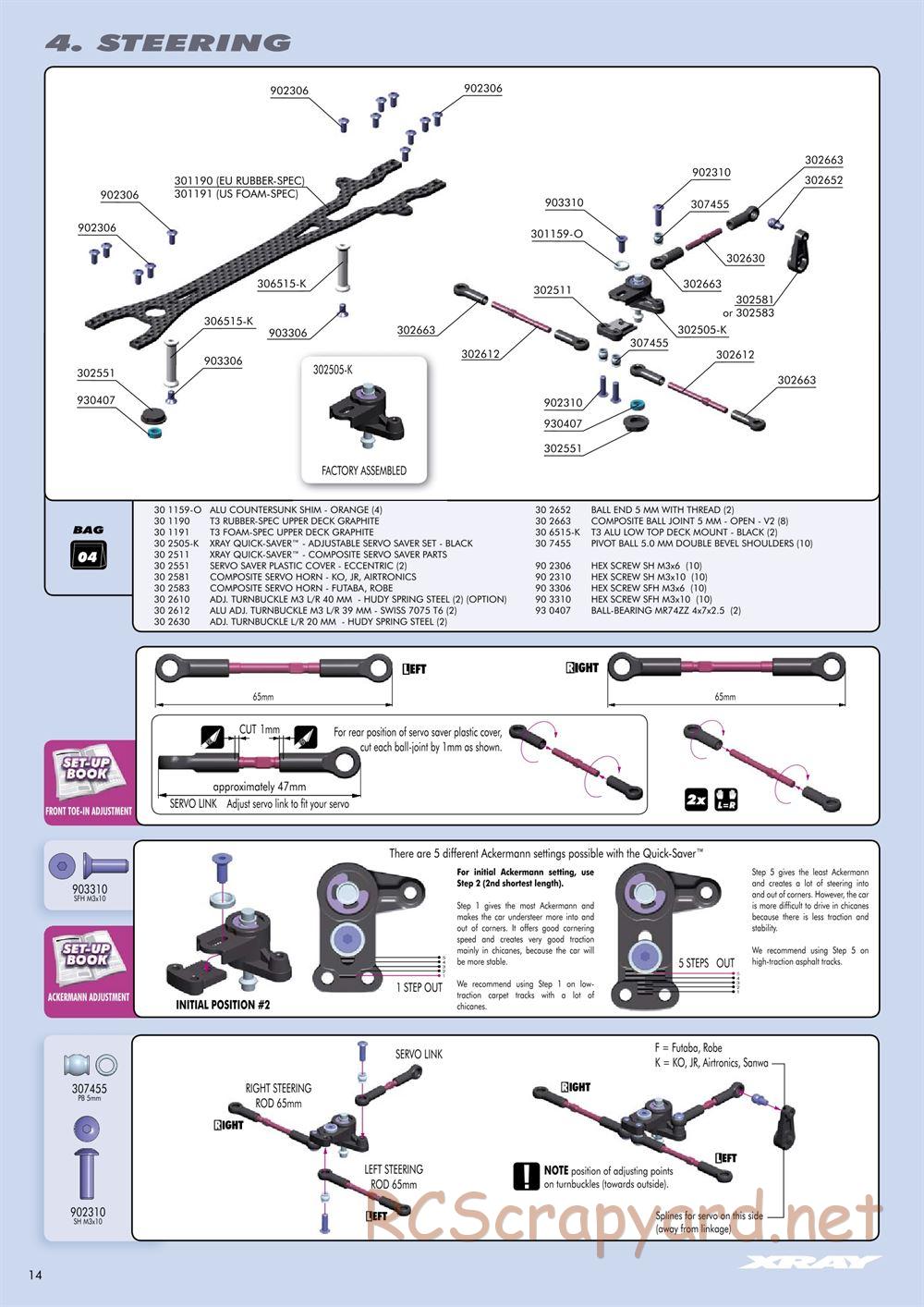 Xray - T3 US Foam-Spec Edition - Manual - Page 14