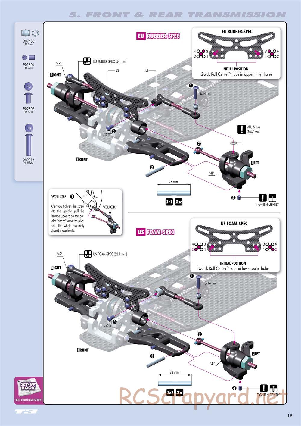 Xray - T3 US Foam-Spec Edition - Manual - Page 19