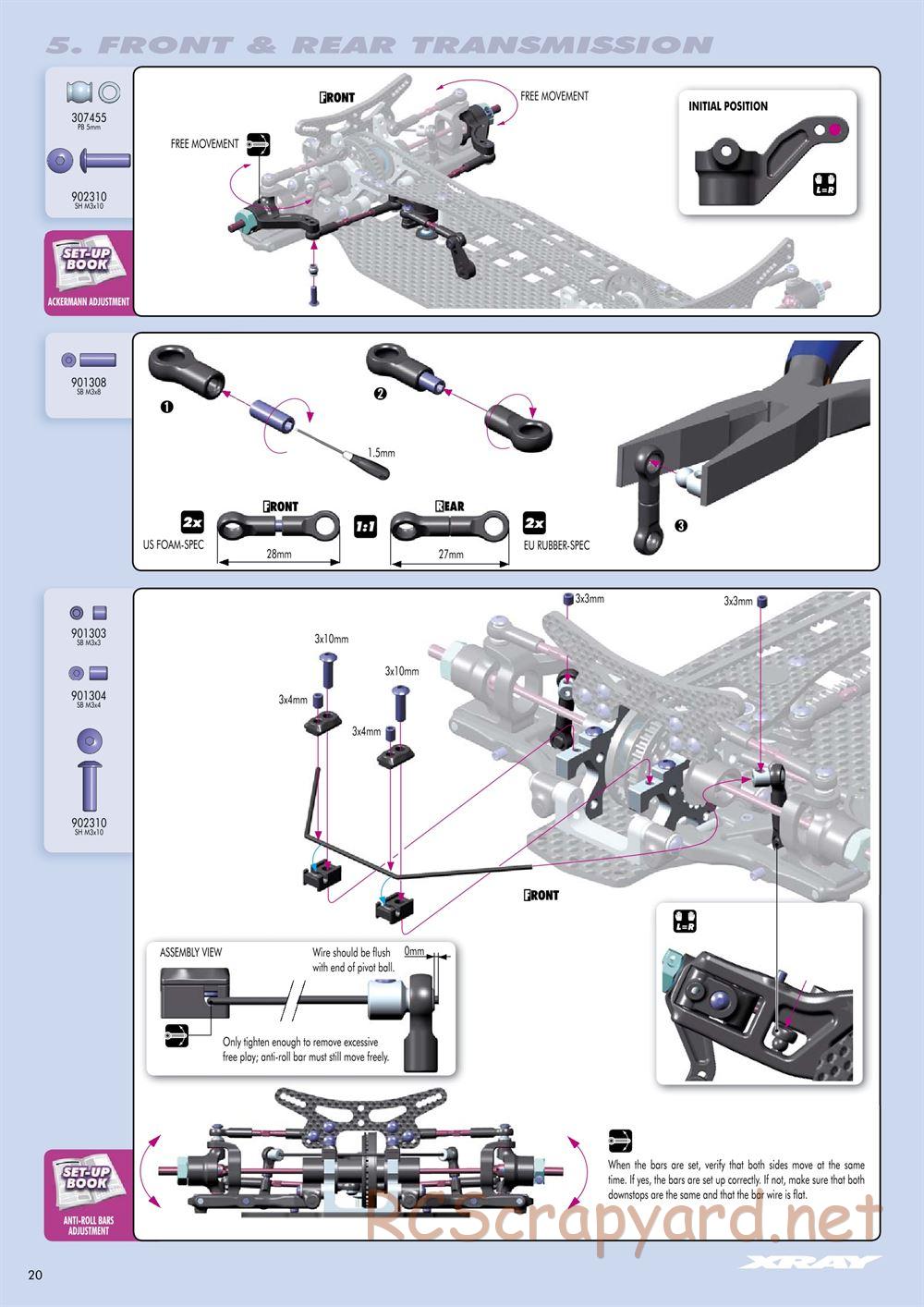 Xray - T3 US Foam-Spec Edition - Manual - Page 20