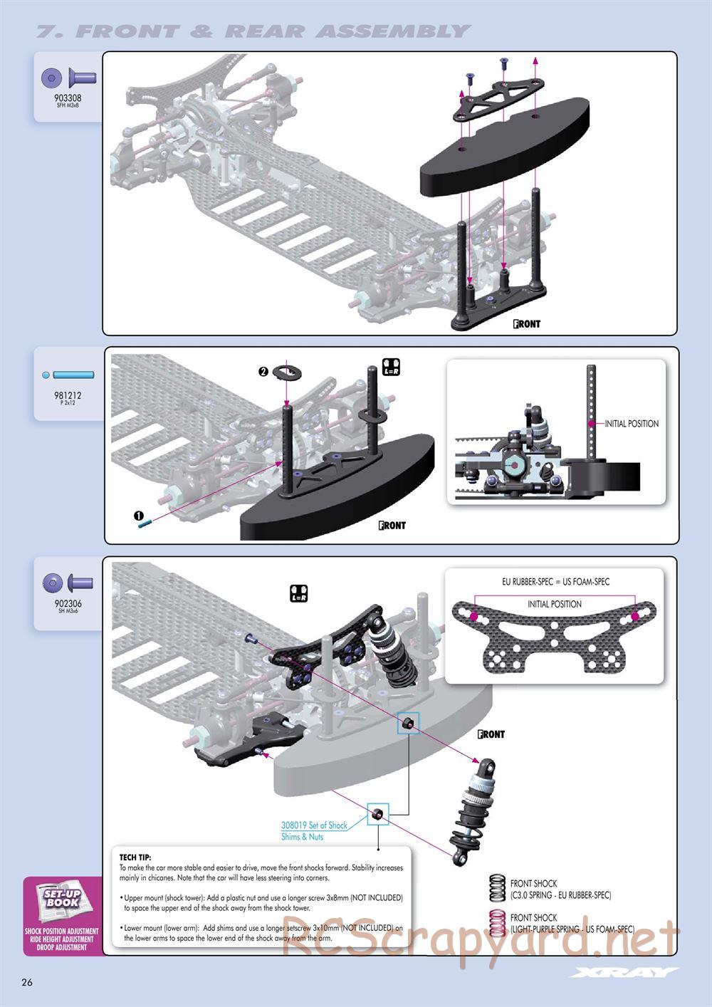 Xray - T3 US Foam-Spec Edition - Manual - Page 26