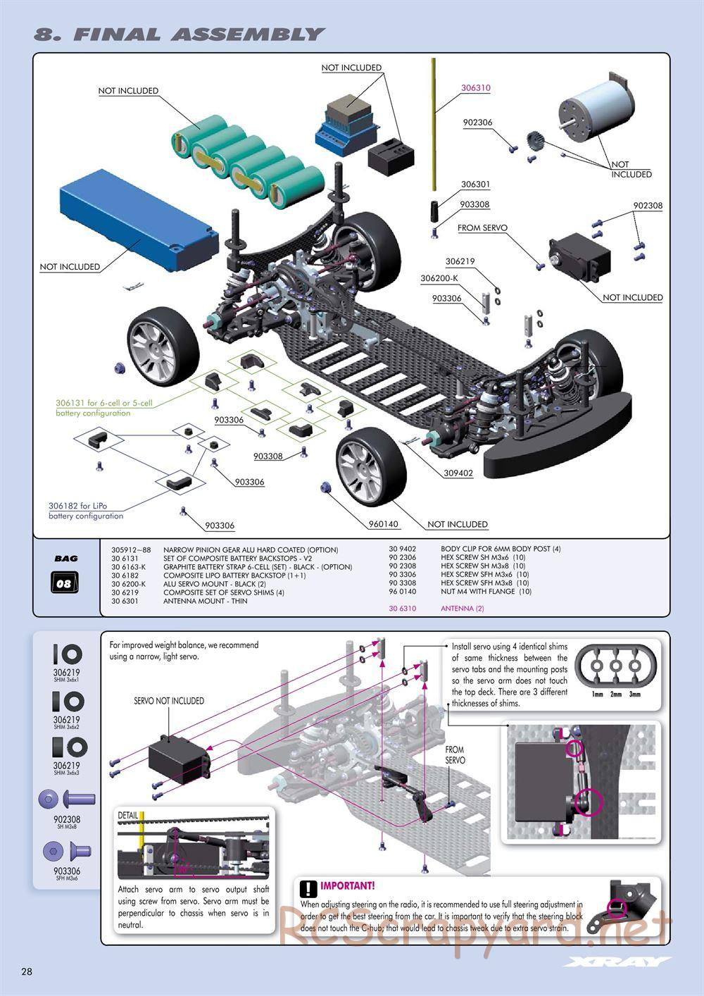 Xray - T3 US Foam-Spec Edition - Manual - Page 28