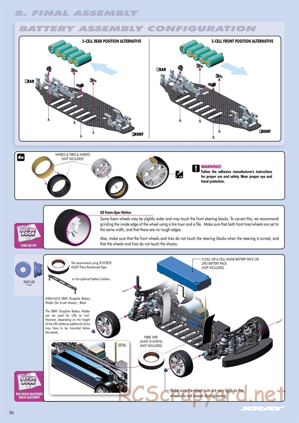 Xray - T3 US Foam-Spec Edition - Manual - Page 30