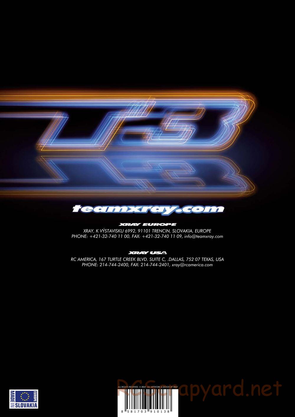Xray - T3 US Foam-Spec Edition - Manual - Page 32