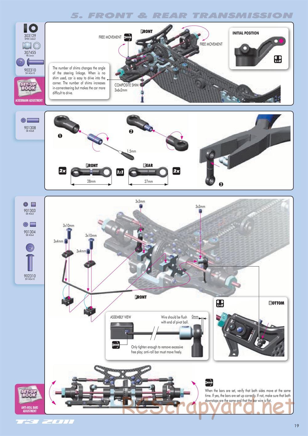 Xray - T3 2011 Specs (T3'11) - Manual - Page 19