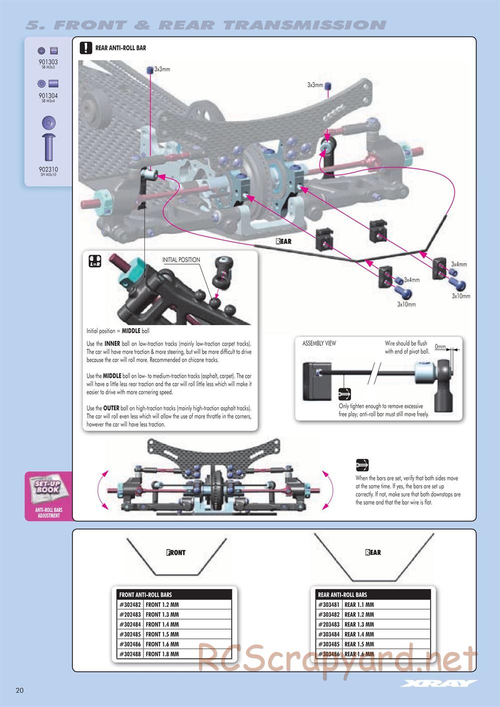 Xray - T3 2011 Specs (T3'11) - Manual - Page 20