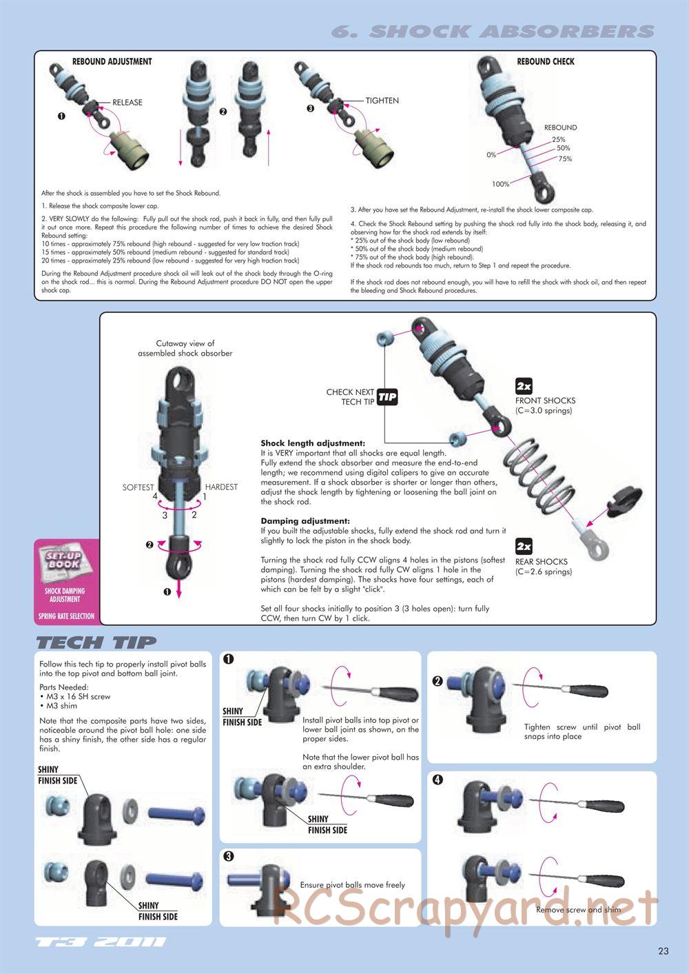 Xray - T3 2011 Specs (T3'11) - Manual - Page 23