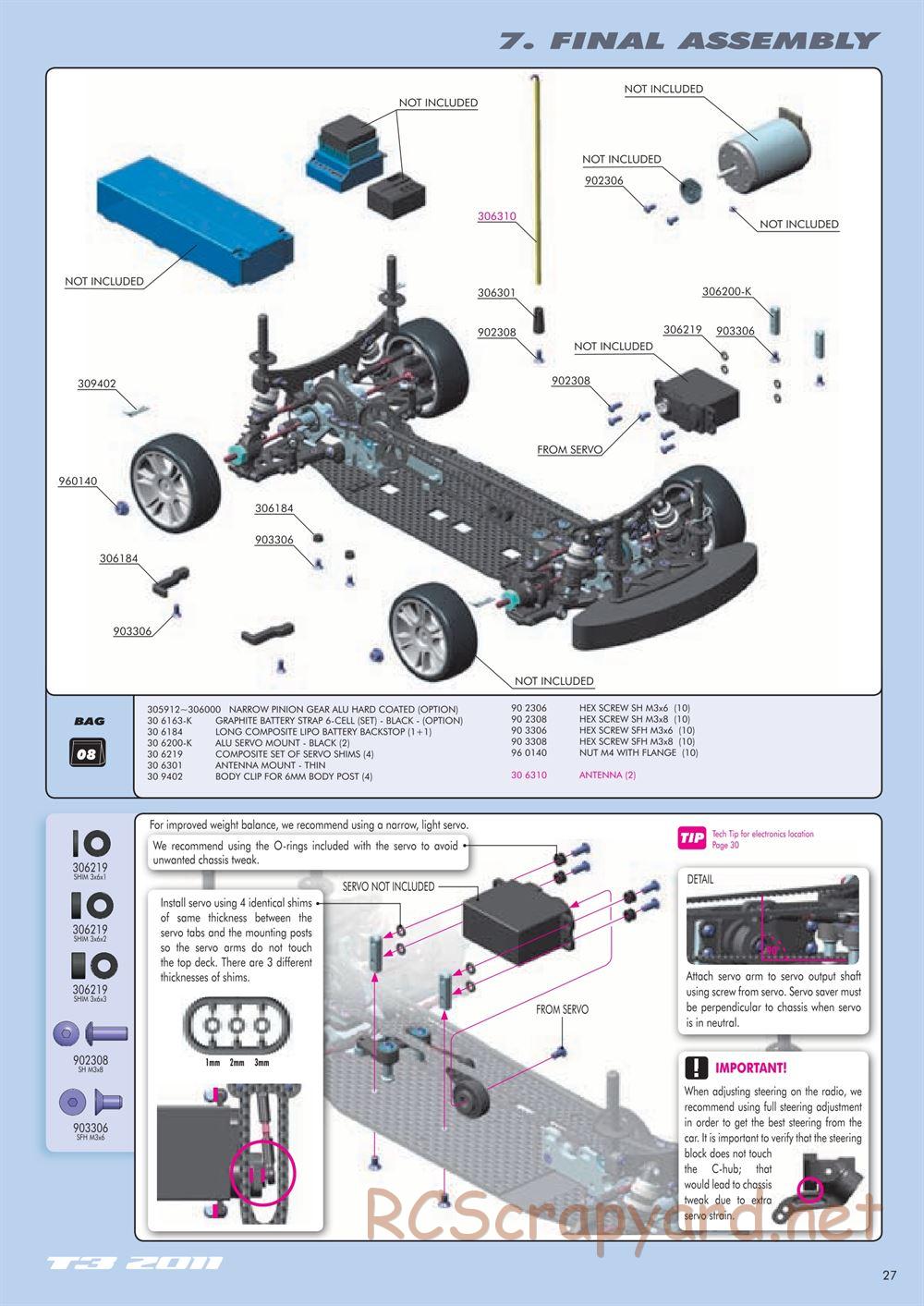 Xray - T3 2011 Specs (T3'11) - Manual - Page 27
