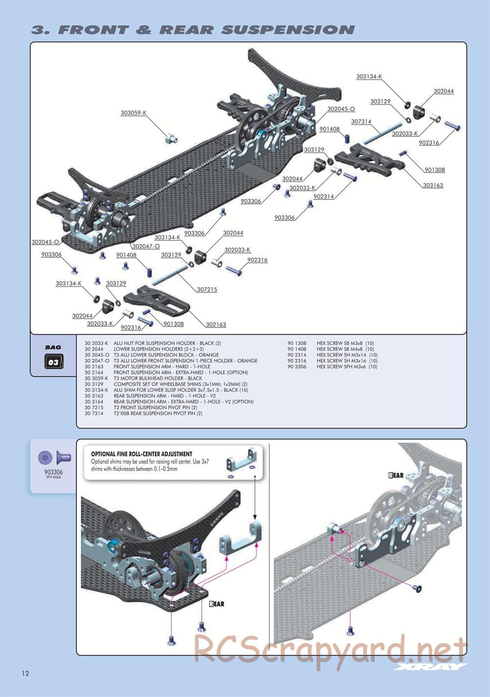 Xray - T3 2012 Specs (T3'12) - Manual - Page 12