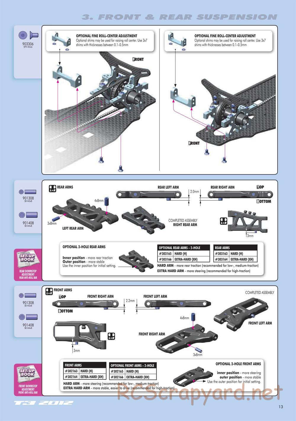 Xray - T3 2012 Specs (T3'12) - Manual - Page 13
